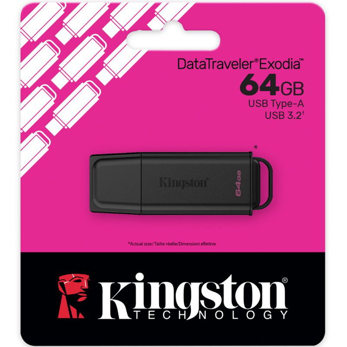 Kingston DataTraveler Exodia 64GB USB 3.2 Gen 1 Negro